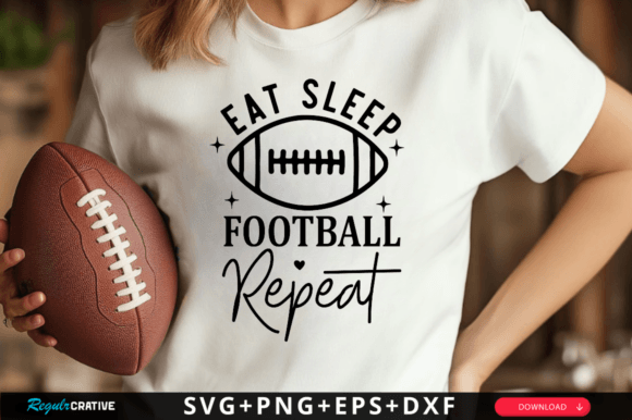 Eat Sleep Football Repeat SVG Design Review
